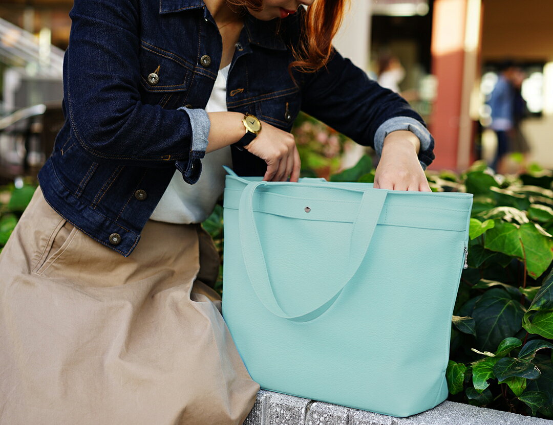 楽天市場】レザー トートバッグ（カラーブルー）（男女兼用バッグ