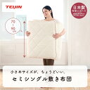 【テイジン】小さめサイズがちょうどいい セミシングル 敷き布団 70cm 80cm 90cm TEIJINグループ運営店舗直販 送料無料 国産 収納 収納性 軽量 来客用 添い寝 しまいやすい 押し入れ 厚め 通気性 快適 布団 国産 敷き布団 清潔 TEIJIN 帝人 固わた 固綿 シングル 敷布団