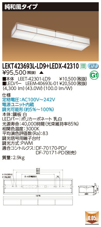  Ǽפޤ LEKT423693L-LD9+LEDX-42310 LED١饤 (LEKT423693LLD9LEDX42310) 