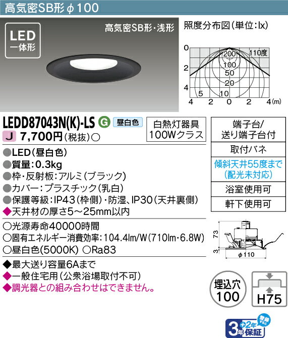 ˡ͡Ŀʹޡ LEDD87043N(K)-LS (LEDD87043NKLS) LED饤 ١饤