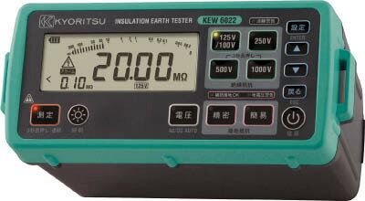 楽天てかりま専科ポイント2倍 共立電気計器 KEW6022 デジタル絶縁・接地抵抗計 スタンダードモデル 『6022共立』 『KYORITSU』