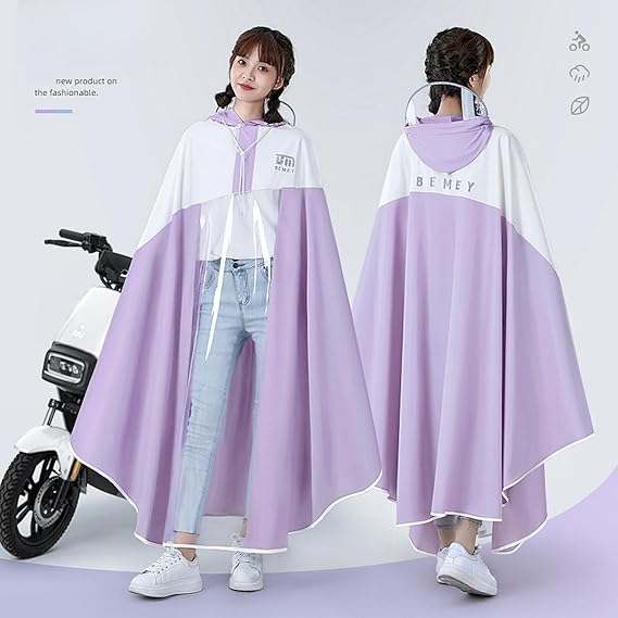 レインコート 自転車 レインポンチョ 大きいサイズ 通学 男女兼用 レディース メンズ 透明バイザー 防水 防風 雨具 雨カッパ キャンプ 通勤 通学 おしゃれ かっこいい シンプル 梅雨対策 軽量 tekarimashop-10001360 テカリマ商店 サンプル画像2