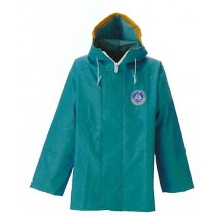 【4L】メンズ 紳士 水産用合羽 マリンウェア レインウェア コート 漁師 大きいサイズ マリンメイトパーカー ターコイズ