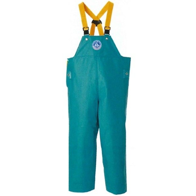メンズ 紳士 水産用合羽 レインパンツ ズボン 漁師 マリンメイトサロペット 胸付ズボン ターコイズ