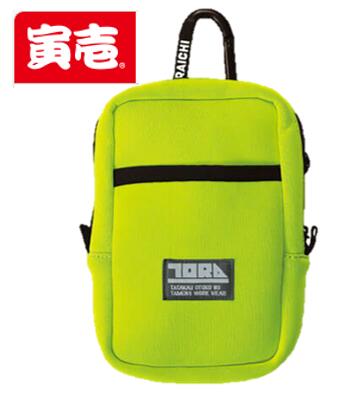寅壱 多機能収納ケース 0321-934 ライム 小物 ポーチ カラビナループ付き 小物ケース TORAICHI アクセ..