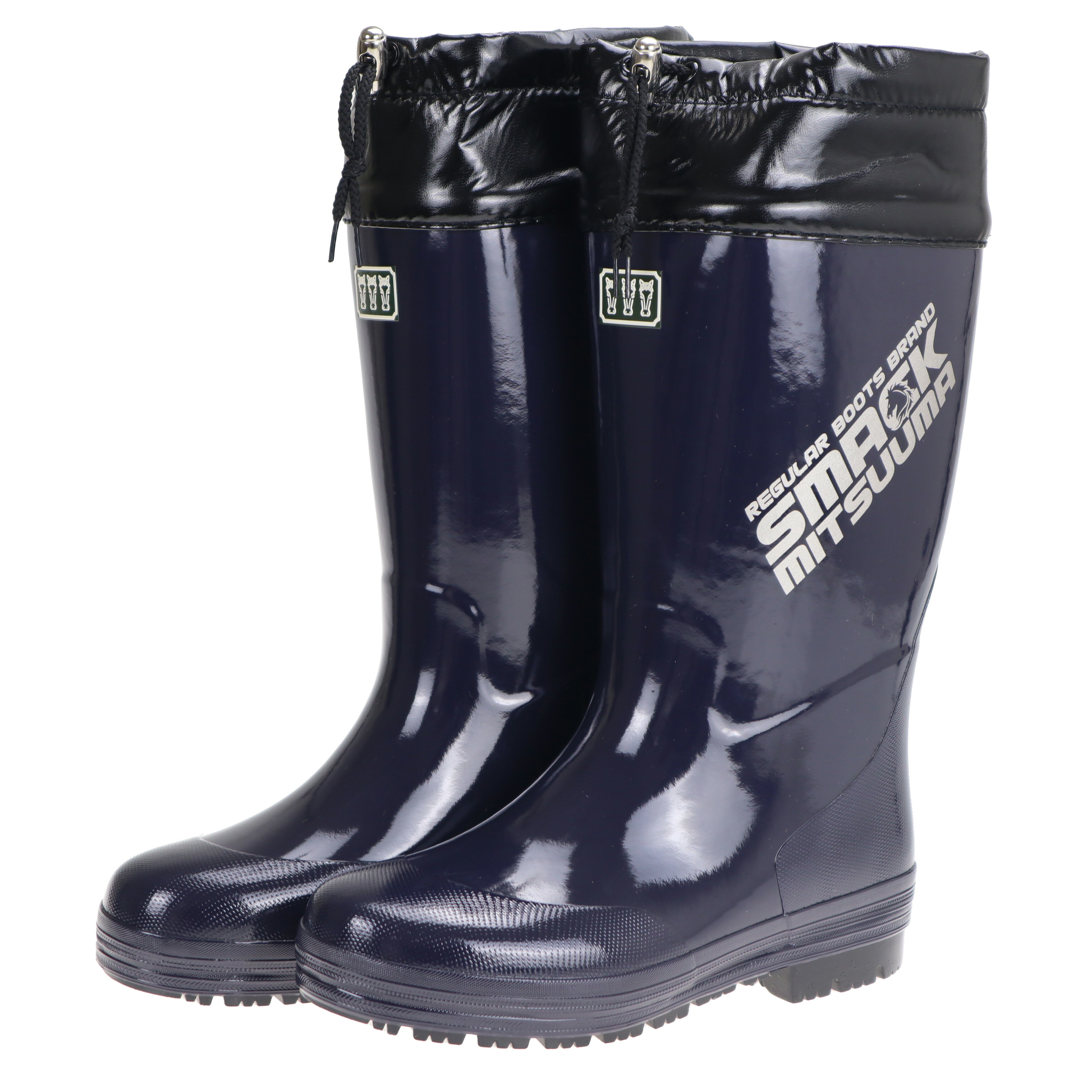 楽天てくてく　楽天市場店【2024秋冬新商品】ミツウマ スマック2230 MU ネイビー メンズ 紳士 艶付 防寒長靴 冬 雪 寒冷地仕様 レインブーツ 防滑ソール
