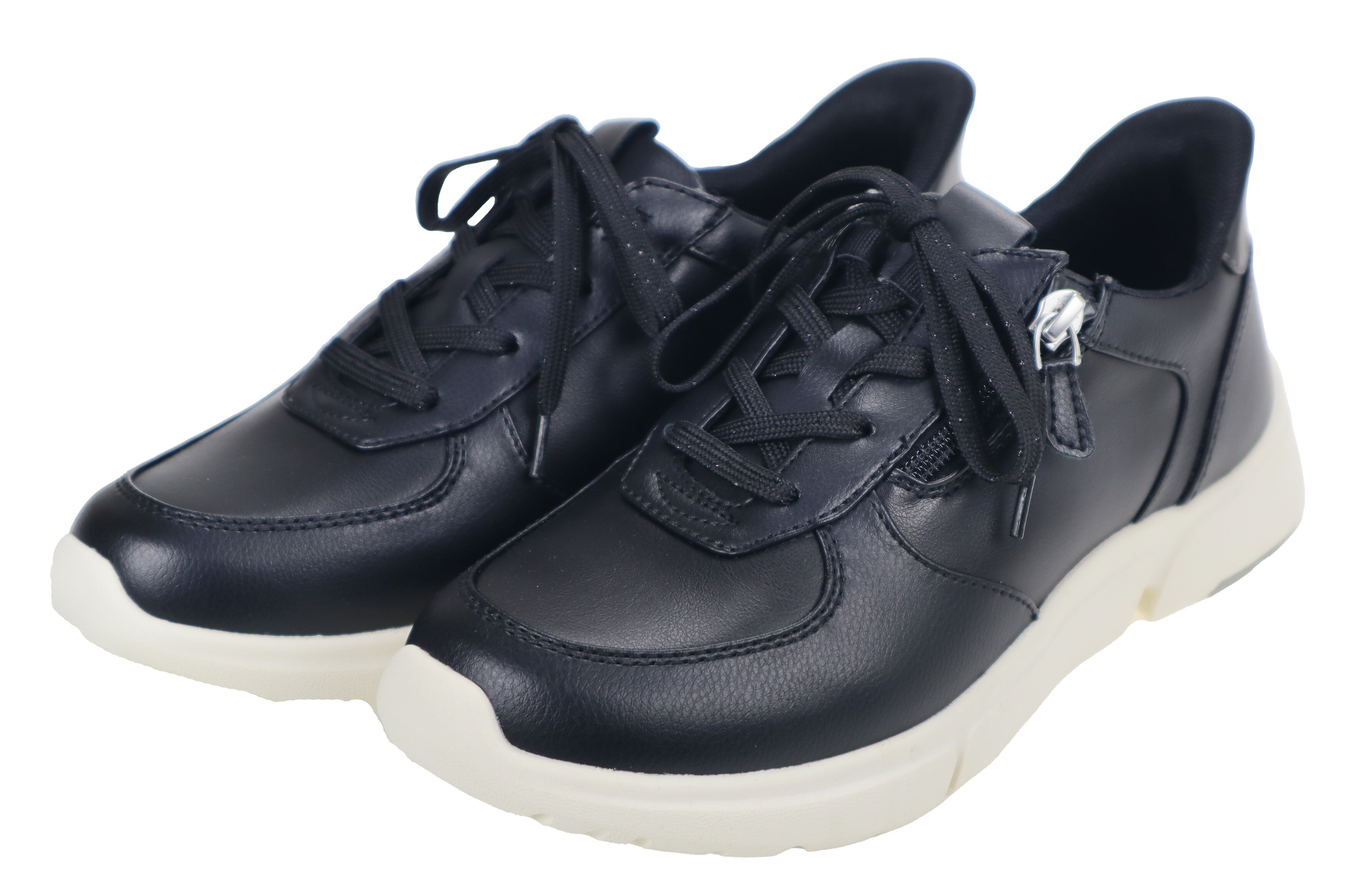 楽天てくてく　楽天市場店【2025春夏新商品】ムーンスター EVE 334 ブラック ラクラク履ける 靴 レディースコンフォートシューズ 軽量 外反母趾 4E 撥水加工 ガラス防滑 外側ファスナー付