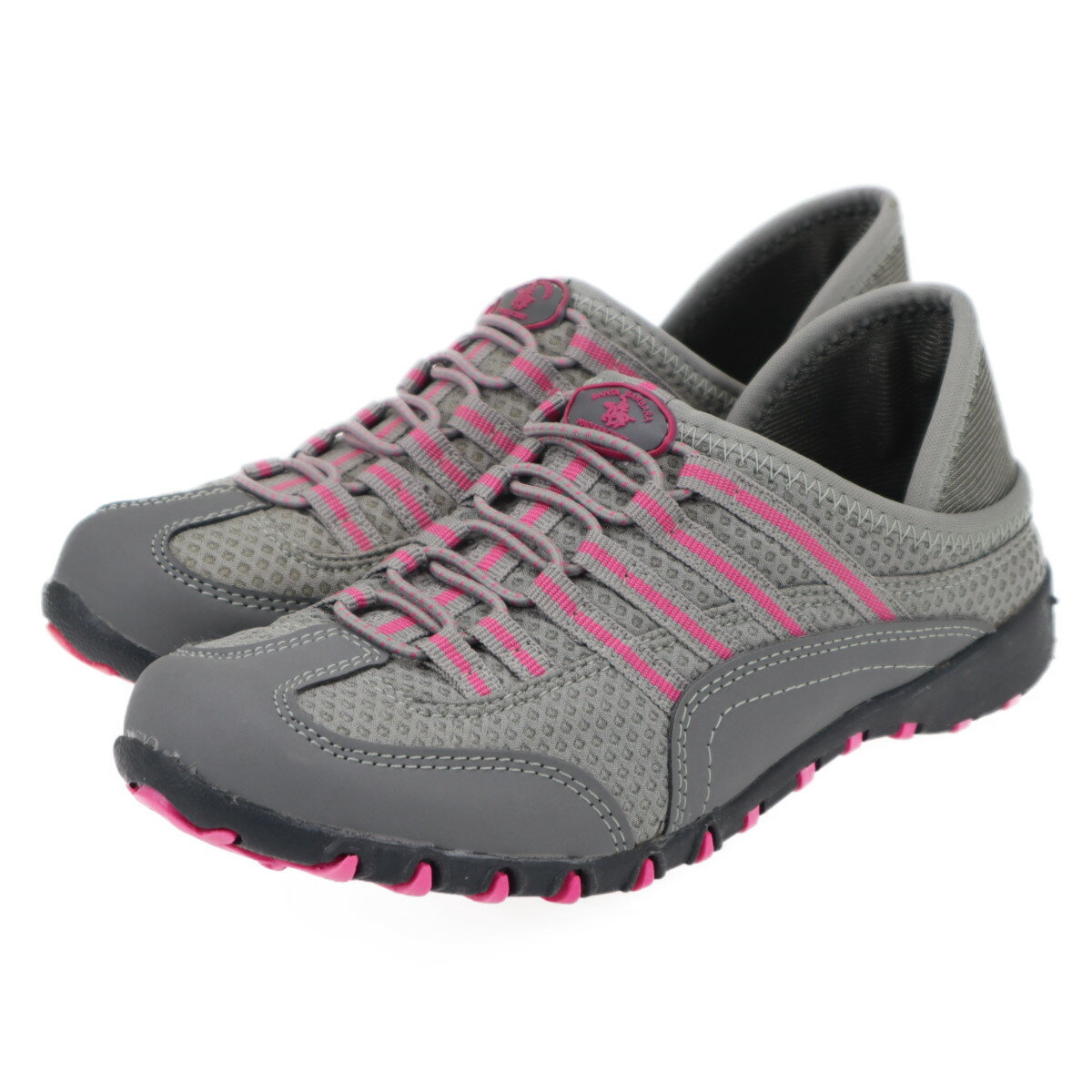 【在庫限り】フクセン SP 1000 グレー サンタバーバラ ポロ＆ラケットクラブ レディース カジュアル 靴 スリッポン 踵が踏める