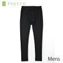 TAKEFU メンズスパッツ (10分丈) ブラック〔M-L/L-LL〕【メール便可】