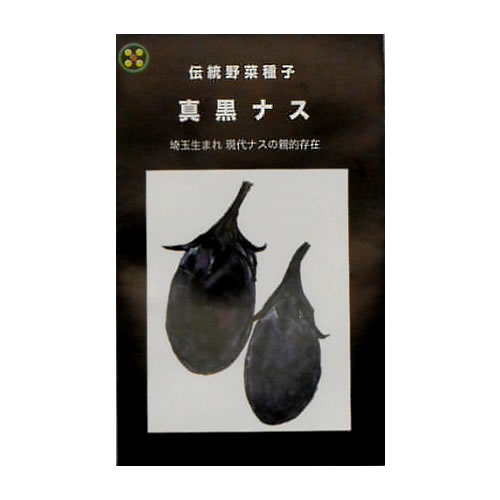 在来種/固定種/野菜のタネ「真黒なす0.5ml約45粒」畑懐〔はふう〕の種【メール便可】