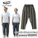 国産 もんぺ Farmers' MONPE クリエイティブチャレンジ No.3 絣産地交流 紺 うなぎの寝床(4)