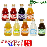 【無添加】 かき氷シロップ充実9本セット　フルーツバスケット 無着色料 無香料 無保存料