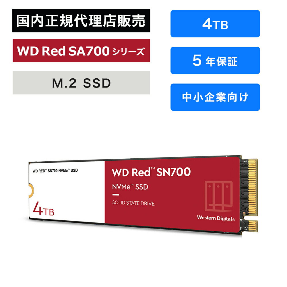 Western Digital (ウエスタンデジタル) WD Red SN700 SSD 4TB WDS400T1R0C