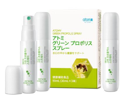 アトミ グリーンプロポリス スプレー 90mL (30mL×3本) 健康補助食品 ATOMY GREEN PROPOLIS SPRAY 韓国コスメ Atom美 ATOMY ATOMI ナチュラルコスメ J00177 #8809221166760 tel-j-10059327 テルショップ・ジャパン楽天市場店 パッケージ画像