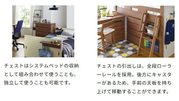 コイズミ PEG チェスト PDB-644 WO色 フルオープンレール 引出し 収納 コイズミファニテック KOIZUMI ペグ お客様組立品 [3]