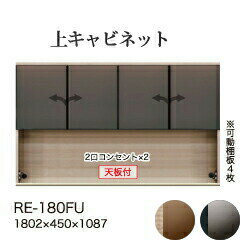 【関東開梱設置無料】綾野製作所 ユニット式食器棚 アリシア RE/RK ALICIA / 上キャビネット ハーフミ..