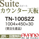 【関東送料無料】綾野製作所 / ユニット式食器棚 Suite スイート CONNRCT コネクト STELLA ステラ LUXIA ラクシア / シームレス1枚天板 奥浅 / TN-100S2Z【代引き不可】【納期6週間】