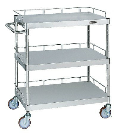 【先振込み送料無料】サカエ SAKAE / ステンレスニューパールワゴン　コボレ止め付　PBR4−03K3AAA【代金引換対象外】【配送時間指定不可】【サカエの大型商品は車上渡しです】個人宅配送不可