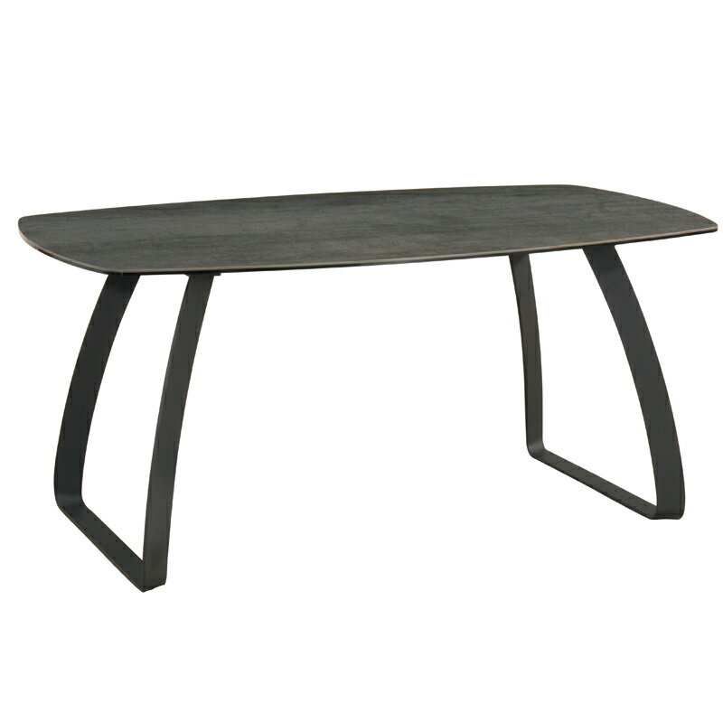 筑波産商 ブライツ Brightzシリーズ 160×90 テーブル セラミック天板 強化ガラス 2本脚 ストームグレイ【6/9入荷予定】