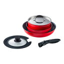 ビタクラフト イージークッカー 6点セット レッド No.1302 Vita Craft EZ Cooker フライパン/ソースパン/ステンレス蓋/ガラス蓋/着...