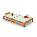 中居木工 折りたたみ 畳ベッド ロータイプ シングル 棚付き NK-2705(ブラウン) / NK-2711(ナチュラル) 和風 日本製 サイズS【送料無料(北海道・沖縄・離島除く)】【代引不可】