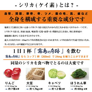 【送料無料】シリカ水ミネラルウォーター温泉水飲む霧島の奇跡2L×6本