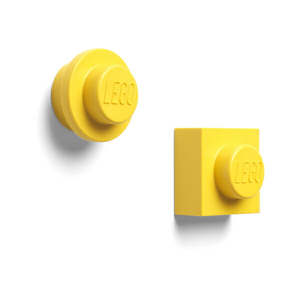 LEGO レゴ マグネットセット ラウンド スクエア イエロー 黄色 40101732 冷蔵庫 メモ 貼る 磁石 製品の仕様上重い物ははさめません