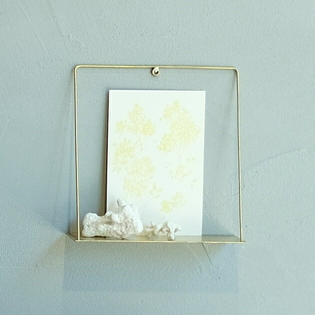 [7/1限定 最大100%ポイントバック] ディスプレイシェルフ 壁掛け PIKE wall brass shelf CUBE ピケ ウォール ブラスシェルフ キューブ 真鍮 ウエストビレッジトーキョー 4589824364827 [3]