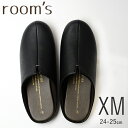 ルームズ BK-XM room's ブラック XM 24-25cm スリッパ ルームシューズ 室内履き 部屋履き FRONTIER フロンティア FR0005-XM-BK