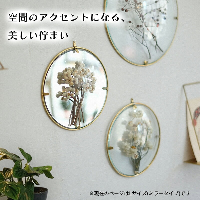 PIKE Glass Dome Frame MIRROR L ラウンドフレーム ミラータイプ 日本製 真鍮 インテリア ウエストビレッジトーキョー 4589824364971 [3]