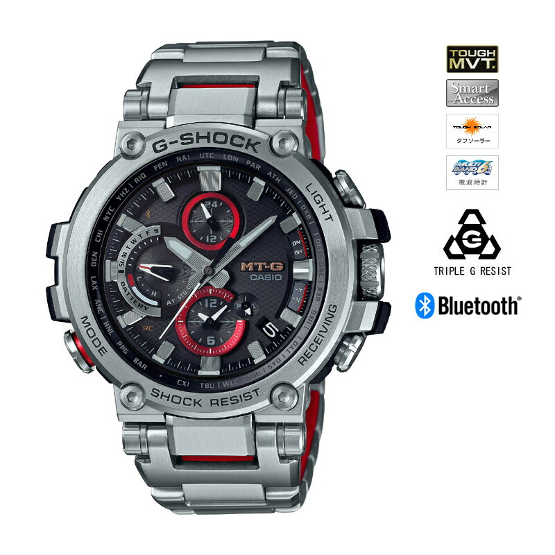 MT-G G-SHOCK TOUGH MVT MULTIBAND6 ソーラー電波時計 Bluetooth通信機能 CASIO カシオ MTG-B1000D-1AJF