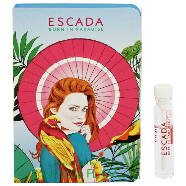 エスカーダ 香水 ESCADA ボーン イン パラダイス (チューブサンプル) EDT・BT 2ml 【フレグランス ギフト プレゼント 誕生日 レディース・女性用】【ボーン イン パラダイス BORN IN PARADISE EAU DE TOILETTE】