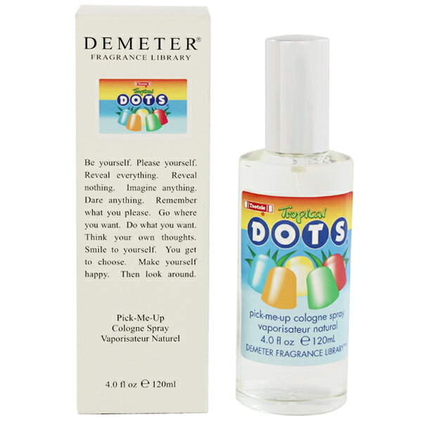 ディメーター 香水 DEMETER トッツィー トロピカル ドッツ EDC・SP 120ml 【送料込み(沖縄・離島を除く)】【フレグランス ギフト プレゼント 誕生日 ユニセックス・男女共用】【TOOTSIE TROPICAL DOTS PICK-ME UP COLOGNE SPRAY】