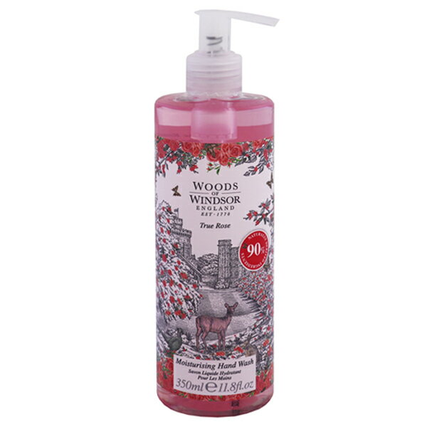 WOODS OF WINDSOR トゥルーローズ モイスチャライジング ハンドウォッシュ 350ml 【フレグランス ギフト 新生活2025 誕生日 石けん・ボディ洗浄料】【トゥルーローズ TRUE ROSE MOISTURISING HAND WASH】