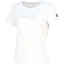 フィラ FILA アップリケTシャツ（レディース) [サイズ：M] [カラー：ホワイト] #VL2819-01 2024SS【送料無料】【スポーツ・アウトドア テニス レディースウェア】