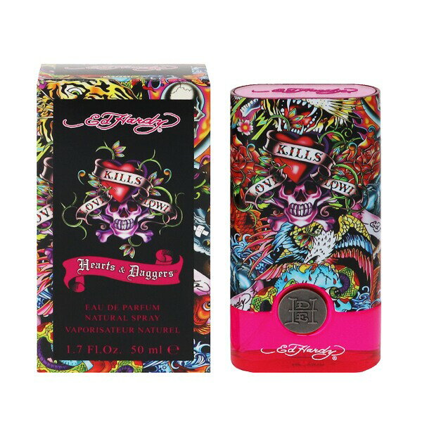 香水 レディース（3000円程度） エド ハーディ 香水 ED HARDY ハーツ＆ダガーズ ウーマン EDP・SP 50ml 【あす楽】【フレグランス ギフト プレゼント 誕生日 レディース・女性用】【ハーツ＆ダガーズ HEARTS ＆ DAGGERS EAU DE PARFUM SPRAY】