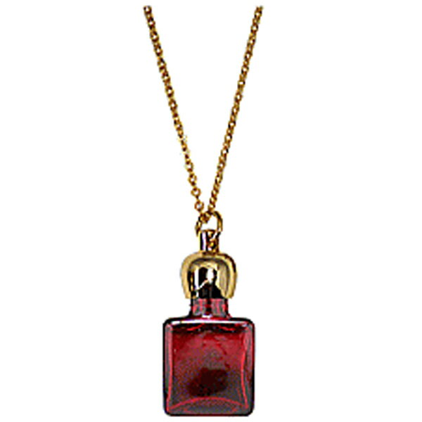 ヒロセ アトマイザー 香水 1cc アロマペンダント穴あきタイプ 14184 穴あきスクエア (ワインレッド/ゴ..