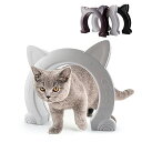 ペットドア 後付け DIY 猫 犬 自作 猫耳型 取り付け サッシ キャット 小型犬 ネコ ペット出入口 便利 通り抜け 可愛い 自由に出入り プラスチック ホ...