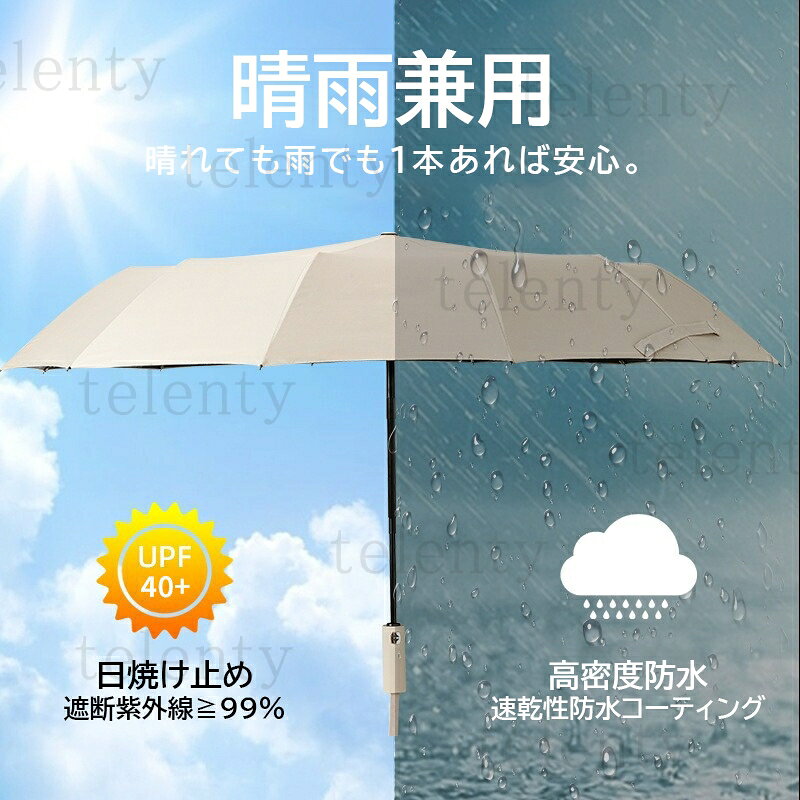 折り畳み傘 自動開閉 軽量 晴雨兼用 撥水 大きい 耐風 雨傘 メンズ レディース コ...
