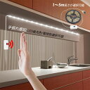 【二個セット】 テープライト LED クローゼットライト USB給電 センサーライト 防水 手振れ感知 インテリア照明器具 ナイトライト タンス 戸棚 室内 手...