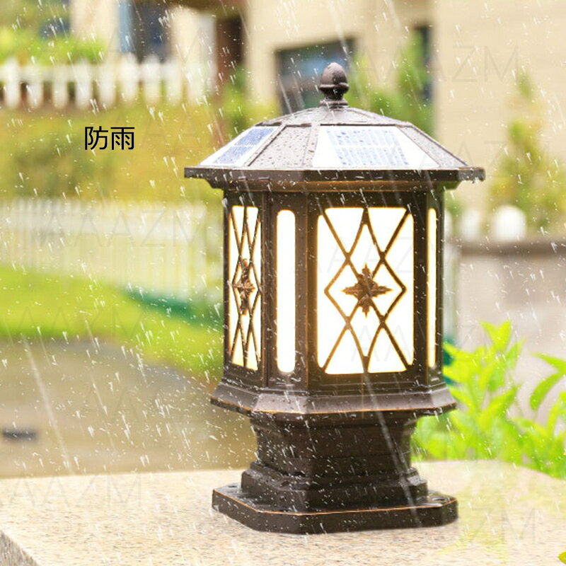 AAAZM ソーラーライト LED 門柱灯 明暗センサー 自動点灯 消灯 ソーラー充電式 屋外照明 北欧 おしゃれ 外灯 和風 telenty-10007096 森ランパーズ サンプル画像2