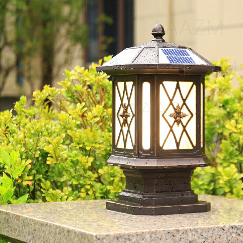 AAAZM ソーラーライト LED 門柱灯 明暗センサー 自動点灯 消灯 ソーラー充電式 屋外照明 北欧 おしゃれ 外灯 和風 telenty-10007096 森ランパーズ サンプル画像3