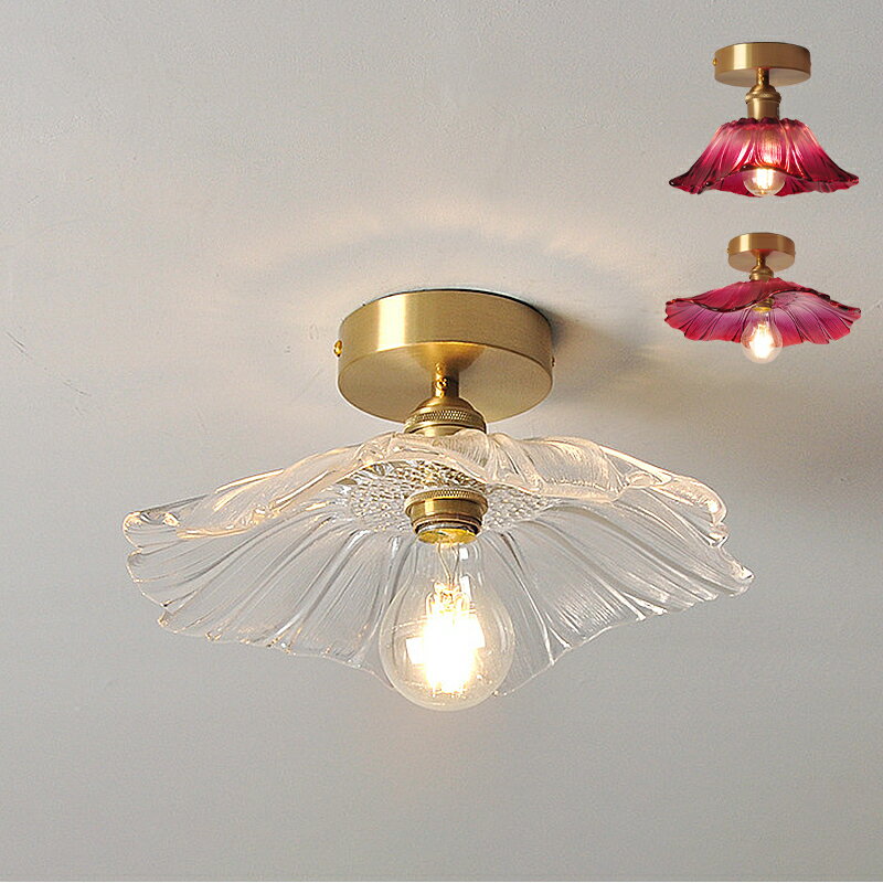 シーリングライト 北欧 LED対応 透明 ガラス 桜 花型 ステンドグラス おしゃれ 和風 オシャレ 天井照明 玄関 ベッドルーム 廊下 ダイニング 寝室 リビング 室内照明 直付け レトロ 天井ライト レストラン 和室 キッチン 居間 階段 トイレ 照明器具 ルームライト 送料無料