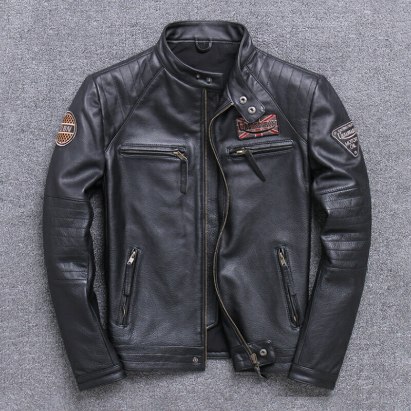 革ジャン 本革 メンズ レザージャケット 牛革 キャメル ブラック 黒 本革ジャケット ワッペン ライダース バイク ブルゾン 男性 20代 30代 40代 50代 60代 天然皮革 ジャケット 春 秋 冬 防寒 防風 コート M L XL 2XL 3XL 4XL 大きいサイズ 高級感 MA-1 ミリタリージャケット
