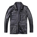 レザージャケット 本革 おしゃれ メンズ 牛革 ジャケット バイク ライダース 革ジャン 柔らかい 天然皮革 男性 20代 30代 40代 50代 本革ジャケット 黒 ブラック シンプル コート 高級感 大きいサイズ M L XL 2XL 防風 防寒 ブルゾン 春秋服 冬服 MA-1 ミリタリージャケット
