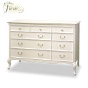東海家具 FLEUR-WH チェスト120 TOKAI KAGU フルールWH リビングチェスト【関東開梱設置無料】【代引不可】