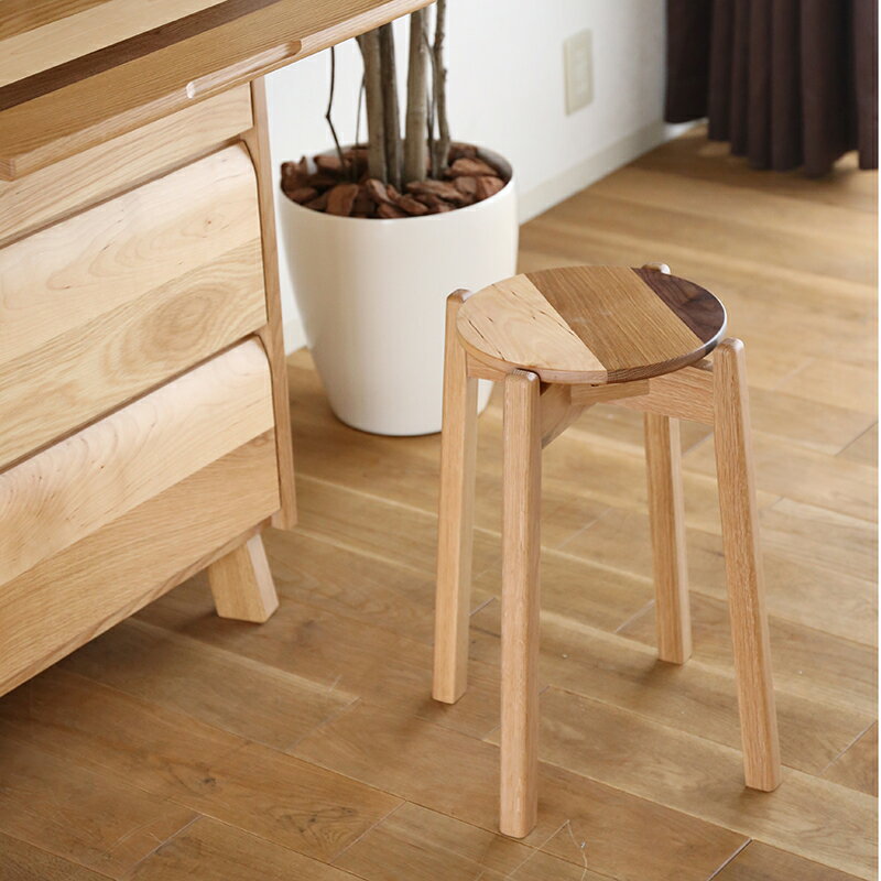 スタッキングスツール trico トリコ 木製 ナラ カバ ウォールナット サスティナブル 筑波産商 大雪木工