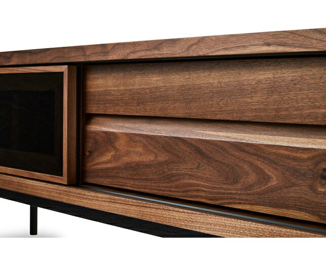 テレビボード ヨウロウ 150TV Loタイプ NIPPONAIRE ニッポネア ローボード テレビ台 ガラス引き戸 引出 収納 木製 幅150 関家具 [2]