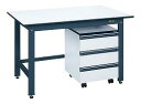 サカエSAKAE 軽量作業台KKタイプ KKD-187LA (キャビネットワゴン付) 1800×750 【代金引換対象外】【サカエの大型商品は車上渡しです/個人宅配送不可】