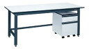 サカエSAKAE 軽量作業台KKタイプ KKD-187LB (キャビネットワゴン付) 1800×750 【代金引換対象外】【サカエの大型商品は車上渡しです/個人宅配送不可】